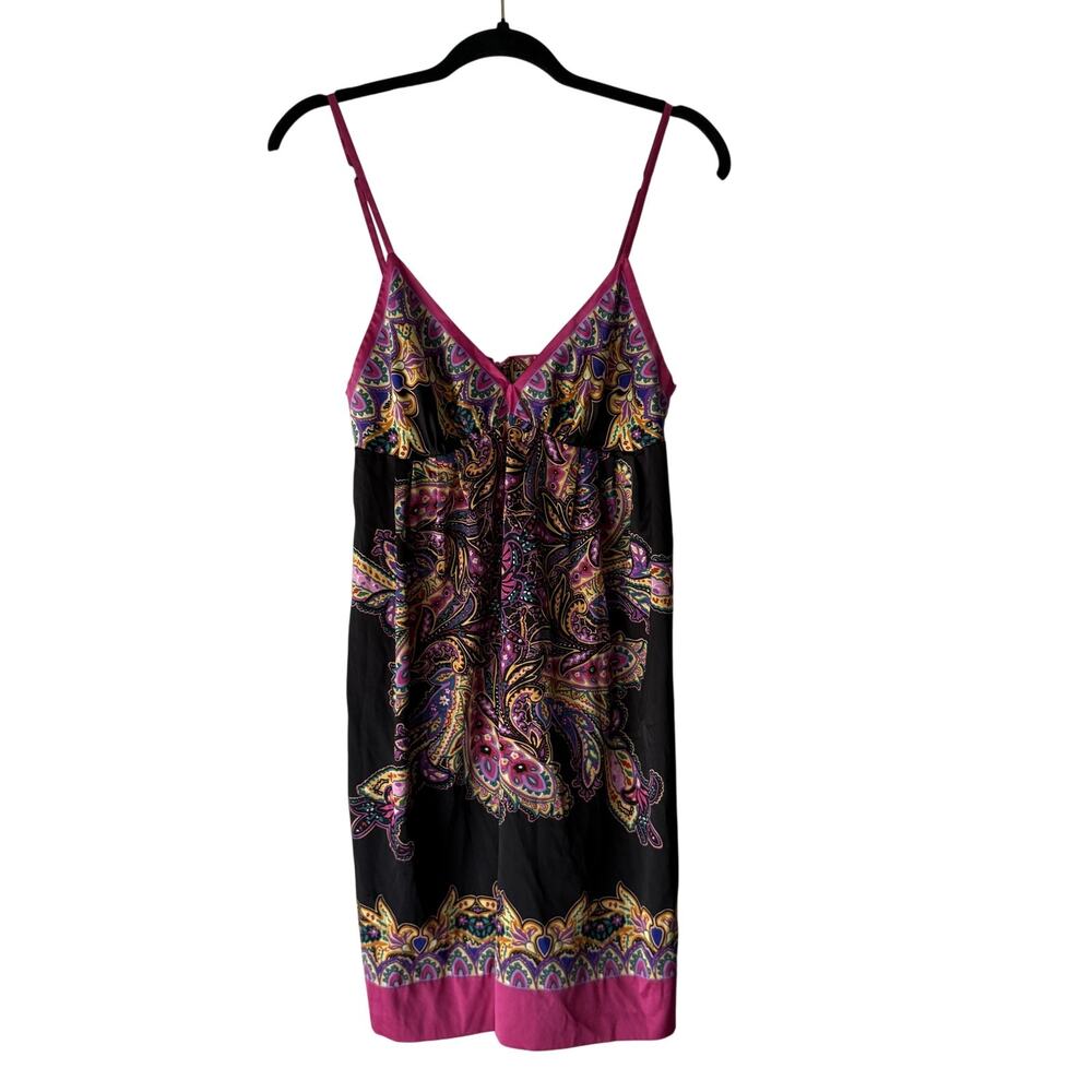 Ice Dress‎ Y2k Japanese 8 Black Paisley Sleeveless Boho Midi Sundress Festival